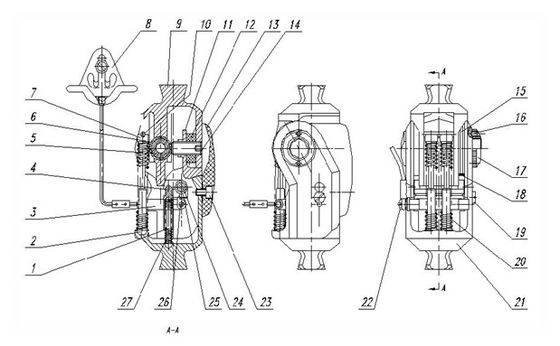 Single Axis Knee Joint with Manual Lock  stainless steel/ titanium  3R17/ 3R33