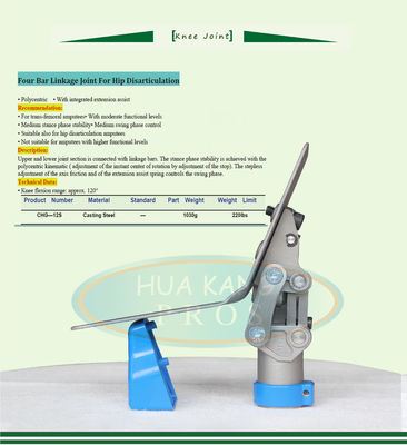 Four Bar Linkage Joint For Hip Disarticulation  stainless steel Modular Mechanical