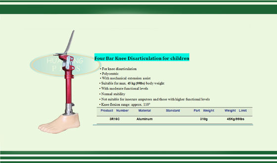 Four Bar Knee Disarticulation for children  aluminium  Pediatric