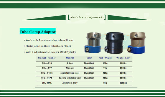 Tube Clamp Adaptor  Stainless Steel/ Titanium/ Casting steel/ Aluminium  φ30mm