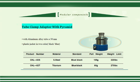 Tube Clamp Adaptor With Pyramid Stainless Steel/ Titanium/ Casting steel/ Aluminium  φ30mm