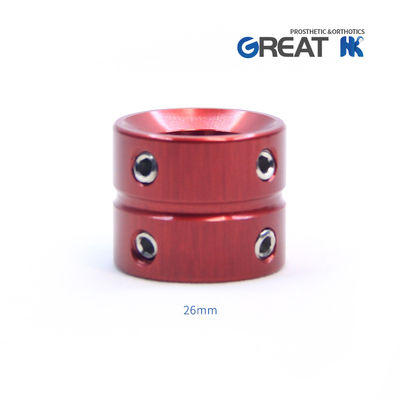 Adaptador de doble cabeza de aluminio para prótesis pediátricas longitud 26 mm