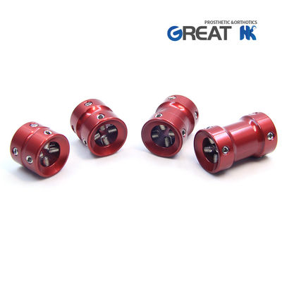 Adaptador de doble cabeza de aluminio para prótesis pediátricas longitud 26 mm