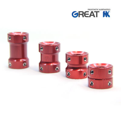 Adaptador de doble cabeza de aluminio para prótesis pediátricas longitud 26 mm