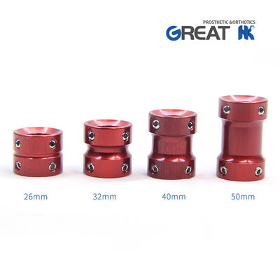 Prótese de aluminio adaptador de doble cabeza para niños longitud 50 mm