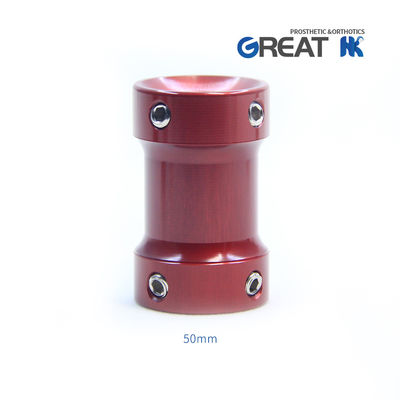 Prótese de aluminio adaptador de doble cabeza para niños longitud 50 mm