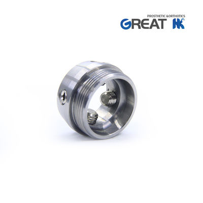 Componentes protésicos de extremidades inferiores giratorios con tres anclajes Adaptador de toma