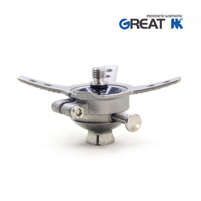 Four Prong Casting Steel Prosthetic Shuttle Lock With Pyramid Adapter And Short Pin